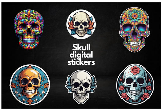 Skulls Digital Stickers