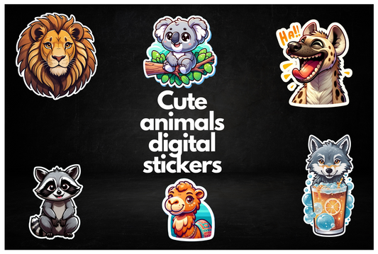 Cute Animals Digital Stickers